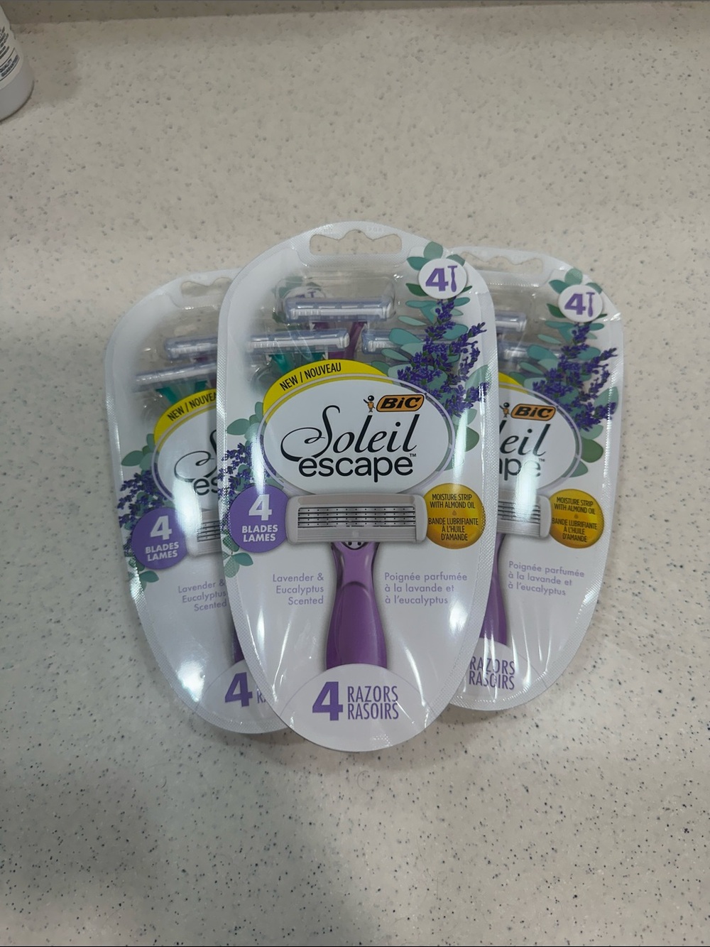 BIC Soleil Escape Women's Razor - Lavender Handle (4 Pack)